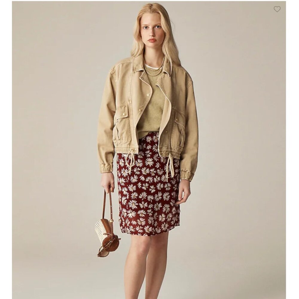 J.Crew Retail XS Garment-dyed flight jacket in durable twill
